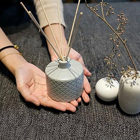 HOSSIAN 50pcs Reed Diffuser Sticks - Wood Rattan Essential Oil Aroma Diffuser Sticks for Spa Aromatherapy (10"/25cm)