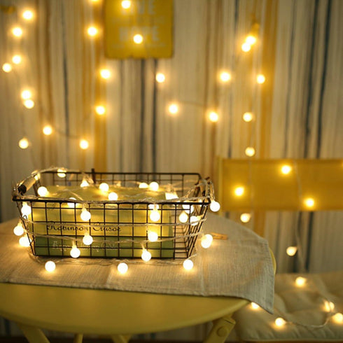 19.6FT 40LEDs ZIMINGU LED Ball String Lights, Globe Waterproof Fairy String Lights with Remote Control USB Powered