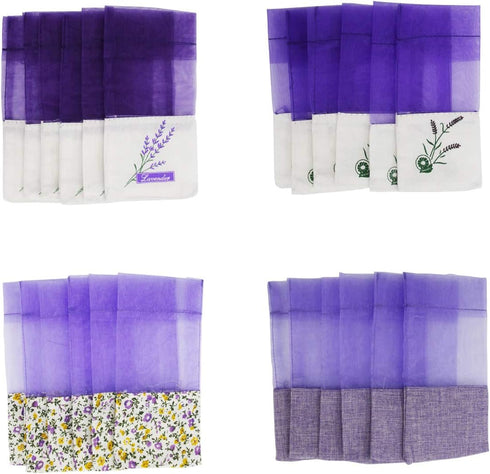 Lozom Sachet Empty Bags Purple Gauze Cotton-Ramie Sacks for Lavender, Spice and Herbs