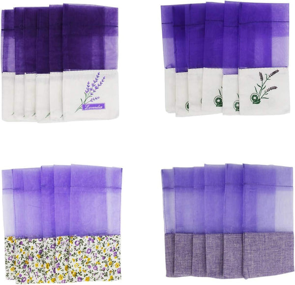 Lozom Sachet Empty Bags Purple Gauze Cotton-Ramie Sacks for Lavender, Spice and Herbs