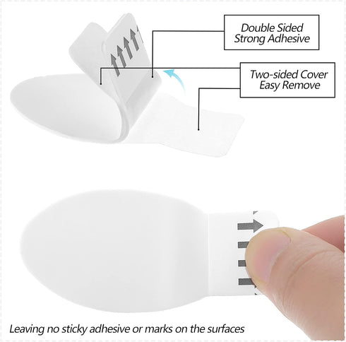 Blulu 12 Pieces Clear Adhesive Hooks, Waterproof Utility Wall Hooks with 15 Self-Adhesive Tapes for Home Kitchen