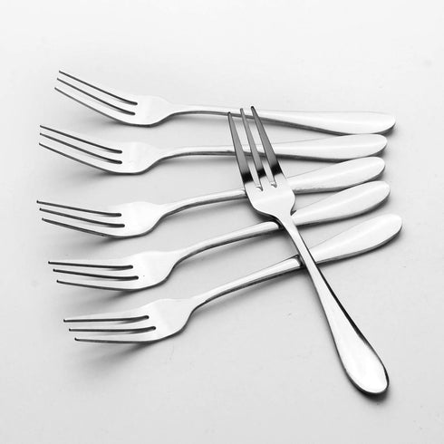 12pcs Stainless Steel Tea Dinner Server Spoon and Cake Fruit Forks, Kitchen Accessory for Wedding Party Dessert