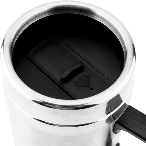 Travel Kettle for Car, 500ml Fast Boil Electric Kettle, Stainless Steel Thermal Heated Mug for Tea, Coffee, 12V