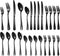 Lazycorner 20 Pcs Black Silverware Set - Mirror Polished Stainless Steel Flatware for 4, Dishwasher Safe