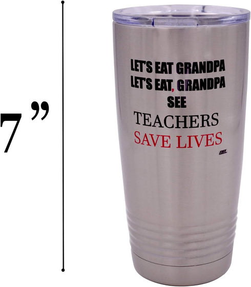 Rogue River Tactical 20 Ounce Stainless Steel Travel Tumbler Mug - Funny Teacher's Gift for School Educators