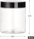 8 OZ Plastic Jars with Lids - 24 Pack Clear Containers for Kitchen and Household Food Storage, BPA Free