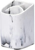 ZCCZ Toothbrush Holder for Bathroom - Premium White Marble Organizer for Electric or Kids Toothbrushes
