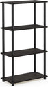 Furinno Turn-N-Tube 4-Tier Multipurpose Shelf Display Rack, Espresso/Black (Model 99557EX/BK)