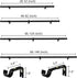Drapery Window Curtain Rods, 1 Inch Adjustable Heavy Duty Curtain Rod with Brackets, 66 to 120 Inch, Black