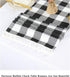 Partisout Buffalo Check Table Runner with Tassel, Washable Cotton Linen Gingham Table Cover, Checked Design
