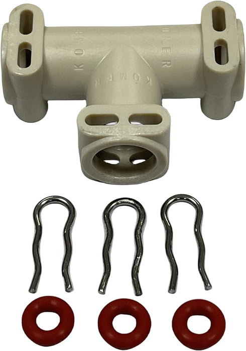 3-Way T-Hose Connector, Fluid Connector for JURA Coffee Machines,Fully automatic coffee machine water line, steam connection joint (applicable to a variety of kitchen appliances)
