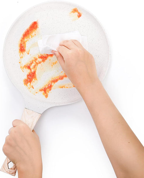 Nonstick Crepe Pan with Spreader, 10-Inch Tortilla Pan with Detachable Handle, Ceramic Coating, PFOA Free