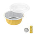 7" Sturdy Aluminum Foil Pans with Lids - 5 Pack Heavy Duty Reusable Tin for Cooking and Baking