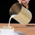 Thickened Gold Stainless Steel Coffee Milk Frothing Cup Pitcher Jug with Scale, 2#