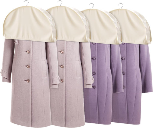 Univivi 12 Inch Shoulder Covers for Clothes, Set of 4 Breathable Garment Dust Covers for Suit, Coats, Jackets