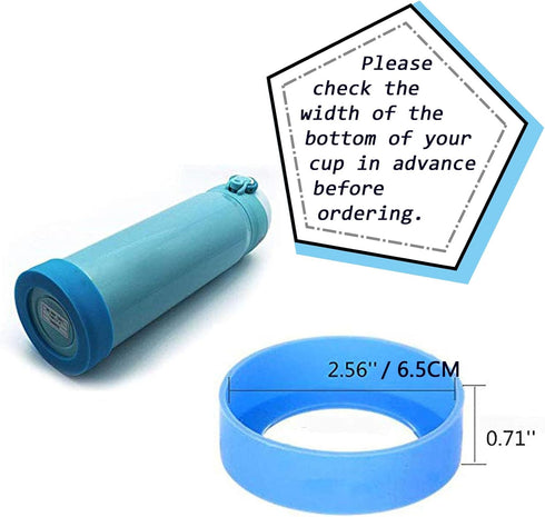 20PCS 65mm Protective Cup Mat Silicone Sleeve, Heat-Resistant Water Bottle Holder Non-Slip Cup Mug Coaster