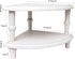 Rustic White Corner Counter Shelf, Stackable 2 Pack Farmhouse Organizer for Bathroom, Kitchen, and Coffee Bar Decor