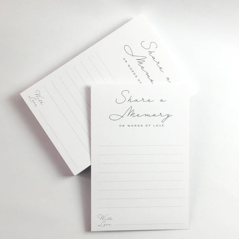 Share a Memory Cards - Minimalist Well Wishes Card Set of 50, 4 x 6 for Celebrations, Weddings, Anniversaries, Memorials