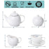 Set 4 (8oz), (32oz), Set BTaT Royal Tea - Porcelain Tea Cups Pot Creamer & Sugar