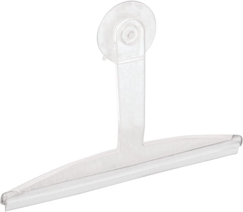 iDesign 22300 Plastic Suction Squeegee with Storage Hook, 12" x 10", Clear