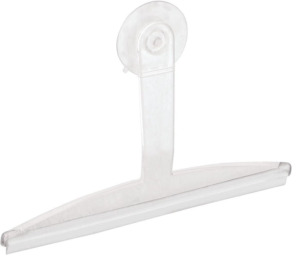 iDesign 22300 Plastic Suction Squeegee with Storage Hook, 12" x 10", Clear