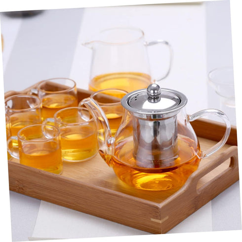 1 Set Teapot Loose Leaf Tea Maker, Glass Tea Pot with Water Pitcher and Stainless Steel Infuser