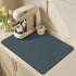 Golener Coffee Maker Rug, Coffee Bar Decor for Coffee Station, Non-slip Material Keeps Dish in Place, Marble Navy