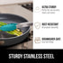 GORILLA GRIP Stainless Steel Kitchen Tongs - Heat Resistant Cooking Tongs Set of 2, 9 + 12 Inch, Turquoise