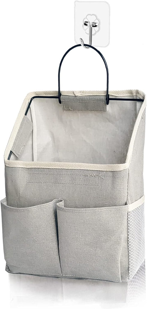Wall Hanging Organizer Storage Bag with Pockets for Dormitory, Bathroom, Bedroom, Kitchen (Grey1)