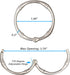 Shower Curtain Hooks, Rustproof Decorative Metal Round Shower Curtain Rings for Bathroom Shower Rod, 12 Pack (Nickel)
