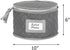 Gray China Storage Case for Salad Plates, 10" W x 6" H, Includes 12 Felt Separators, Stackable with Padded Interior