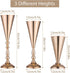 Sziqiqi Trumpet Floral Centerpiece Riser Stand for Wedding Reception, Party Event Decoration, Pack of 2