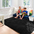 Black Machine Washable 3x5 Rug for Bedroom, Fluffy Non Slip Plush Small Shaggy Floor Carpet