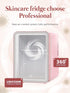 BOGDA Mini Skincare Fridge (4 Liter/6 Can) with Dimmable LED Light Mirror, Cooler and Warmer for Makeup