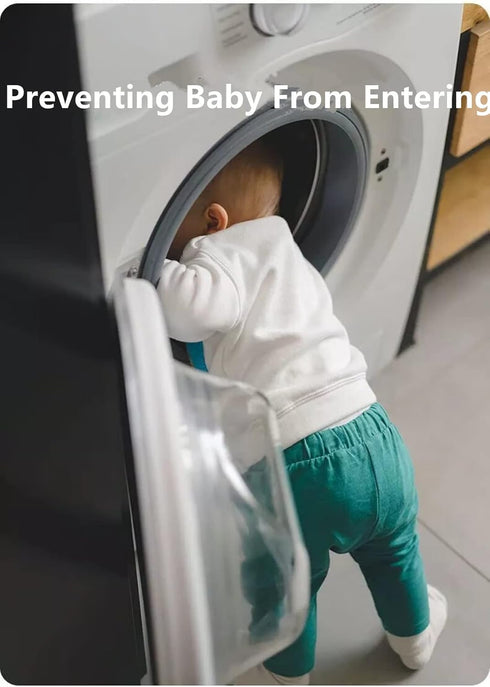Magnetic Front Load Washer Door Prop, Washing Machine Door Holder, Keep Washer Door Open (White)