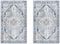 Gertmenian Indoor Boho Accent Rug - 2x4 Extra Small (2-Pack), Non Slip,