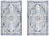 Gertmenian Indoor Boho Accent Rug - 2x4 Extra Small (2-Pack), Non Slip,