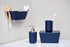 WENKO Decorative Storage Box with Lid for Bathroom Organization, Small Container for Storage (Dark Blue, 7.48 x 3.94 x
