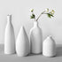 White Ceramic Vase Set of 4,Modern Farmhouse Decorative Vases for Entryway Mantel