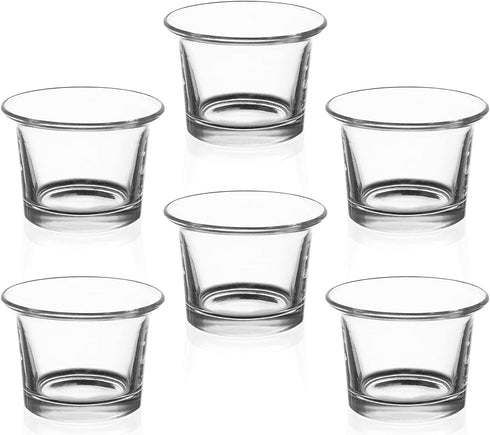 Royal Imports Hanging Oyster Votive Tealight Glass Candle Holder - Set of 6 for Wedding & Home Decoration