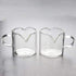 BCnmviku Clear Glass Shot Glasses Espresso Parts Double Spouts Milk Cup (Clear Glass-2Pack)