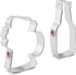 Ann Clark 2-Pc. Cocktail Cookie Cutters Set, Beer Mug/Stein & Beer/Soda Bottle, Made in the USA