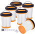 6 Pack WV201 Filters Replacement for Shark Wandvac ION W1 S87 Handheld Vacuum, Compare to Part # XHFWV200