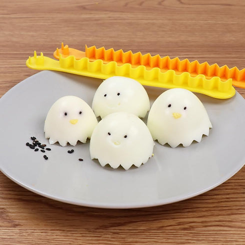 4 PACK Fancy Cut Eggs Cutters, Multi-functional Household Egg Cutter, Exquisite Kitchen Accessories, Easy to Clean