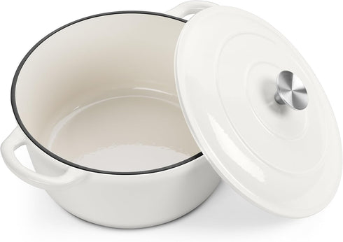 LIANYU 6 QT Dutch Oven, Enameled Cast Iron Dutch Oven with Lid,