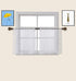 Warm Home Designs 30 x 36 Pair of Short White Kitchen Curtains, Boho Cafe Tiers for RV Window or Bathroom Drapes