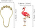 Set of 12 Flamingo Shower Curtain Hooks, Decorative Stainless Steel Rustproof Rings for Bathroom