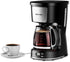 12-Cup Drip Coffee Maker with Reusable Filter,Programmable Clock,Auto Brew,Water Window,Keep Hot Plate,Glass
