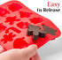 Christmas Silicone Chocolate Molds, 2PCS Holiday Gummy Candy Molds for Jello, Ice Cubes, Soaps