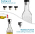 MDLUU Set, 17oz 3 3 1 Pack 3 Oil and Vinegar Dispenser Clear Glass Olive Oil Bottles, Kitchen Vinegar Decanters
